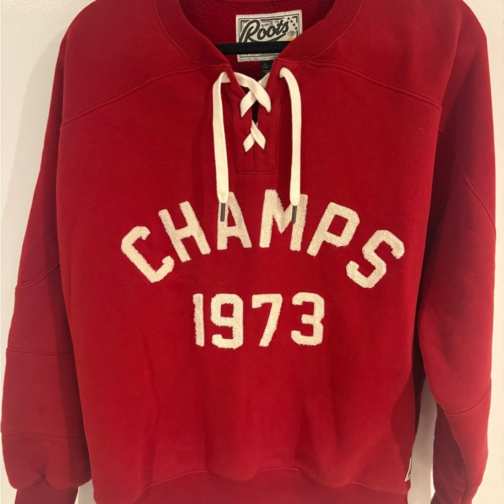 Roots Red Sporting Goods Crewneck Sweatshirt